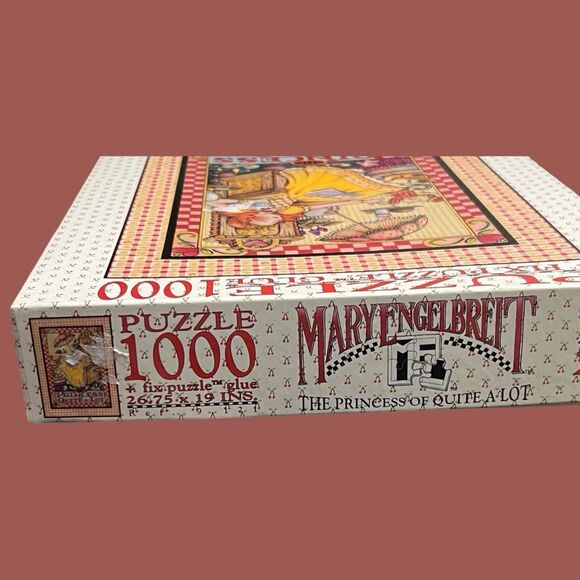 Vintage MARY ENGELBREIT Princess Of Quite A Lot 1000 Piece Puzzle Fink & CO - Picture 5 of 6